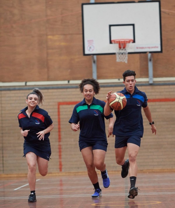 Basketball sports students