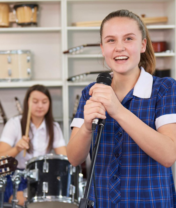 Music students in session