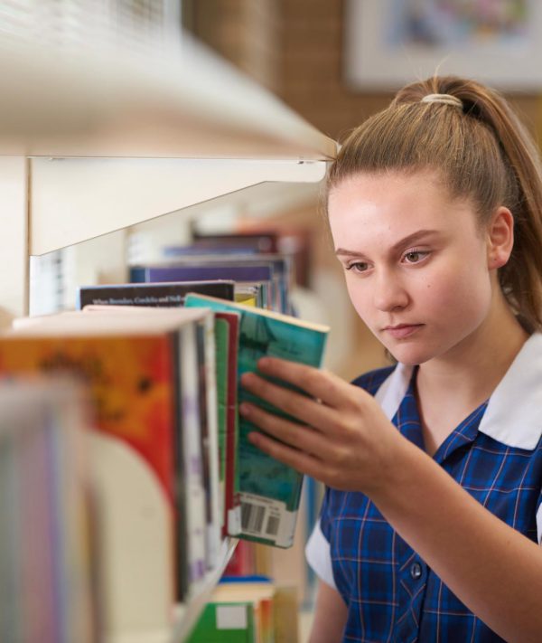 Students reading in library