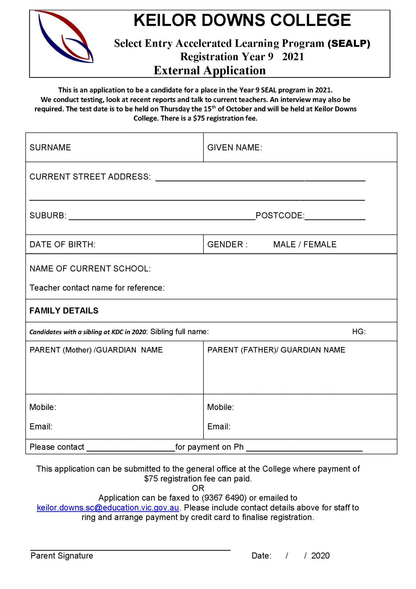 SEAL Select Entry & Accelerated Learning Keilor Downs College